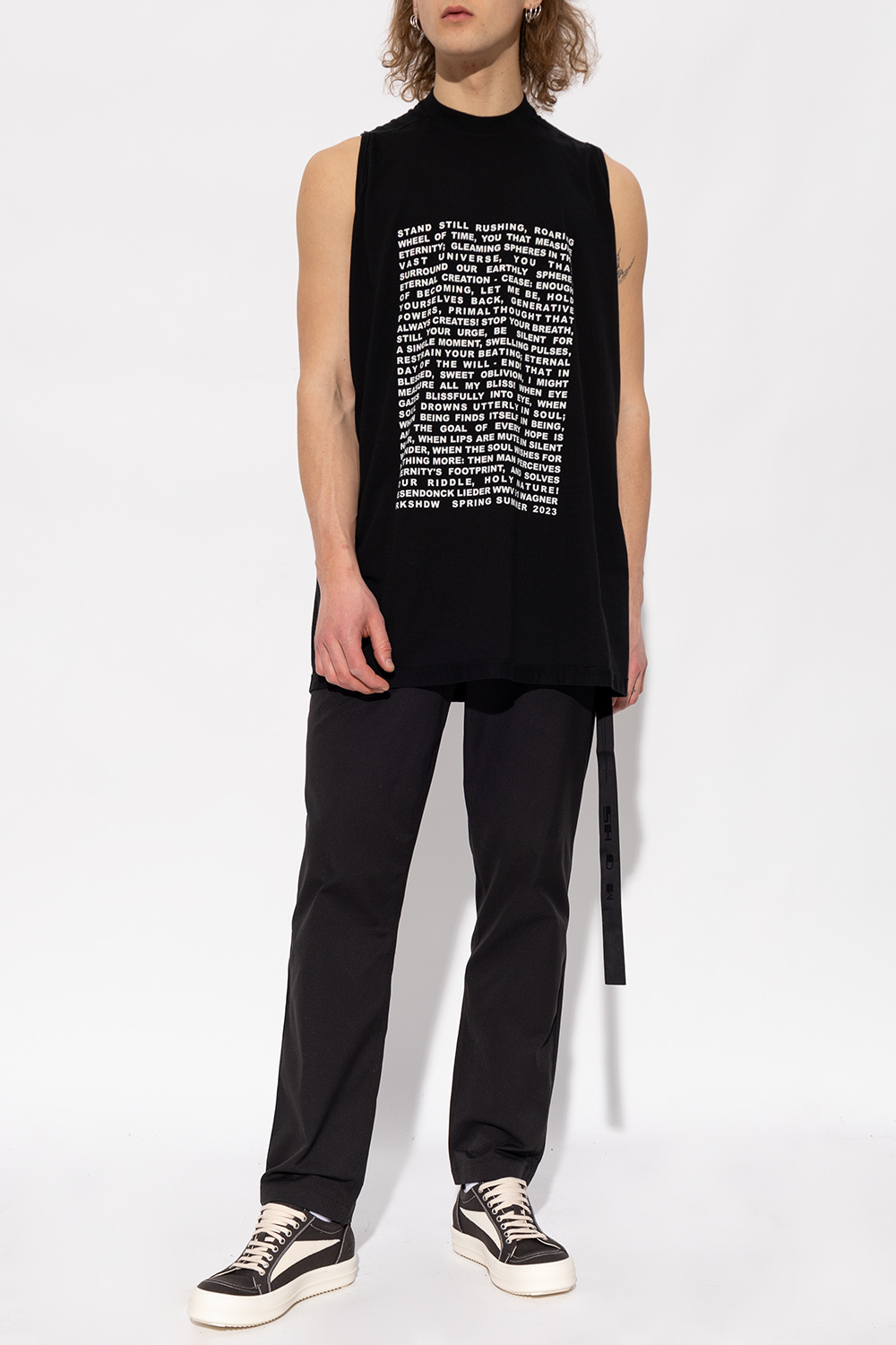 【未使用タグ付】RICK OWENS DRKSHDW パッチ スウェット S JUMBO LACES ABSTRACT LOW SNEAK（scfw2 911 black） | Rick